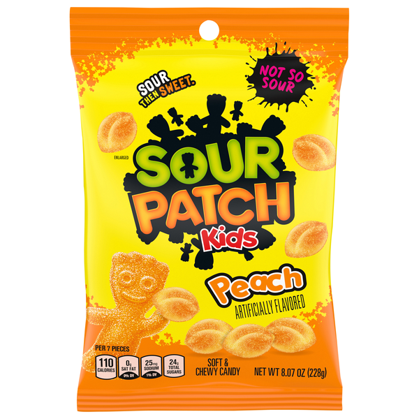 Sour Patch Kids Peach Sour Then Sweet Soft & Chewy Candy