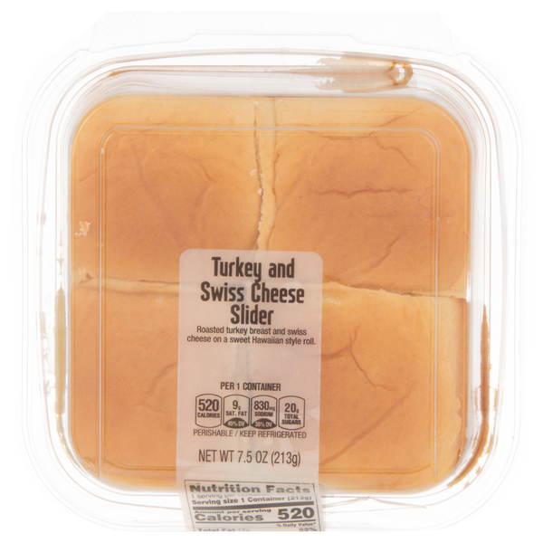 Hannaford Turkey & Swiss Cheese Sliders - 4 ct