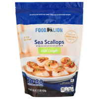 Food Lion Wild Caught Sea Scallops 20-30 ct per lb Frozen