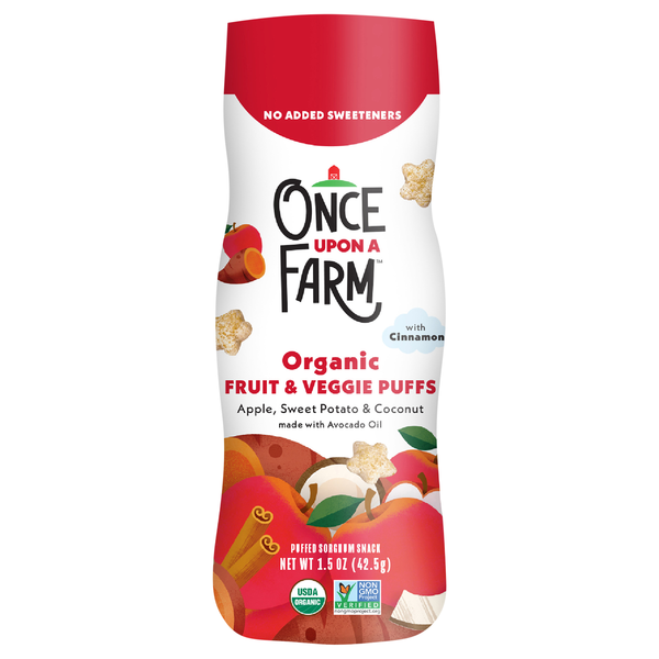 Once Upon a Farm Organic Sweet Potato Apple & Coconut Fruit/Veggie Puffs