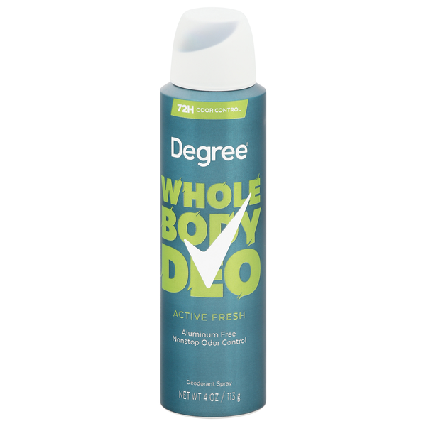 Degree Aluminum Free Active Fresh Whole Body Deodorant