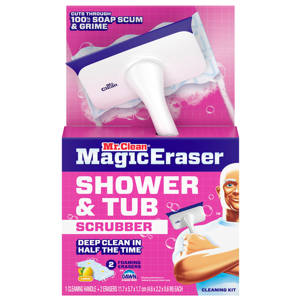 Mr. Clean Magic Eraser Shower & Tub Scrubber Lemon Starter Kit