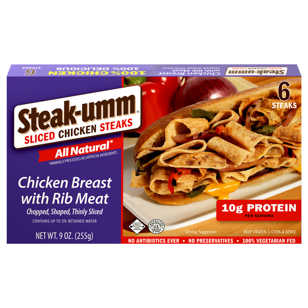 Steak-umm Chicken Breast Sandwich Steaks - 6 ct