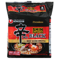 Nongshim Premium Shin Black Ramen Noodle with Beef Bone Broth - 4 ct