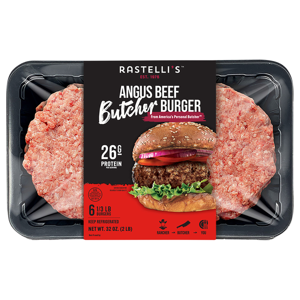 Rastelli's Butcher Angus Beef Burger - 6 ct