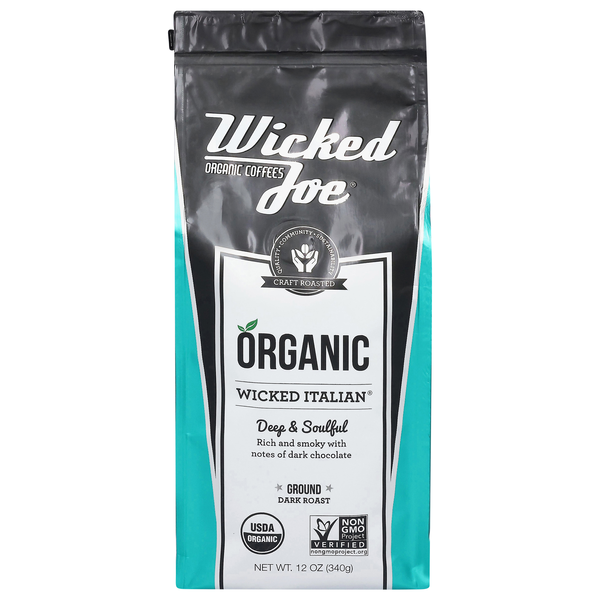 Wicked Joe Organic Fair Trade Wicked Italian Dark Roast Ground Coffee