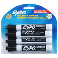 EXPO Ink Dry Erase Chisel Tip Markers Black Low Odor Ink