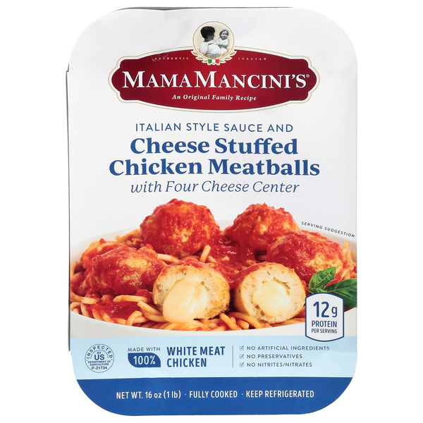 Mama Mancini's Cheese Stuffed Chicken Meatballs Fresh