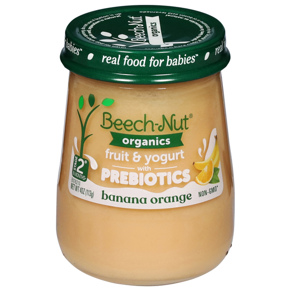 Beech-Nut Organics Stage 2 Banana Orange Fruit & Yogurt with Prebiotics