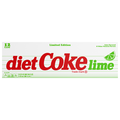Diet Coke Lime Cola Soda - 12 pk