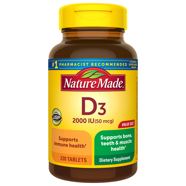 Nature Made D3 2000 IU Dietary Supplement Tablets