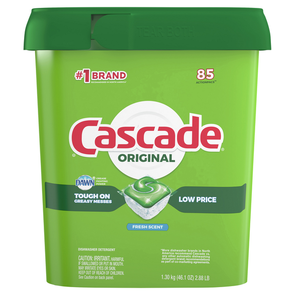 Save on Cascade Original Dishwasher Detergent ActionPacs w/Dawn Fresh