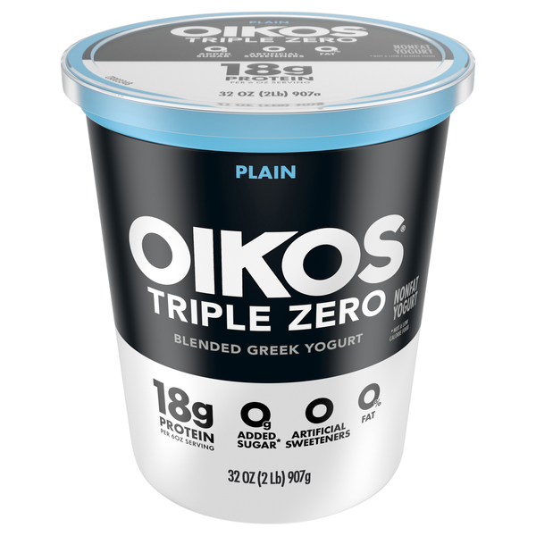 Oikos Triple Zero Non Fat Plain Greek Yogurt