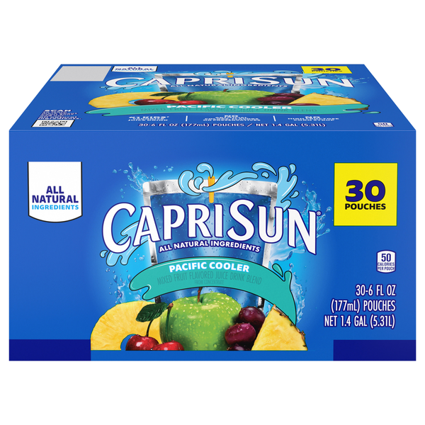 Capri Sun All Natural Pacific Cooler Juice Drink Pouches - 30 pk