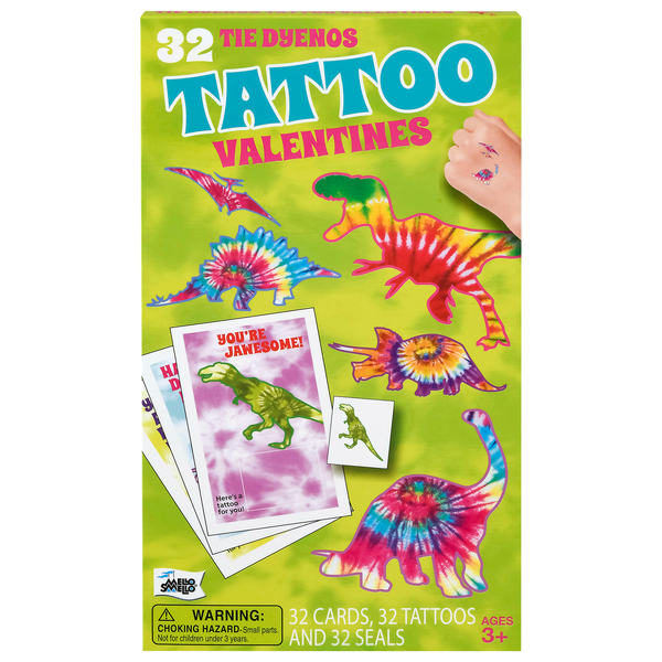 Mello Smello Tattoo Valentine's Cards Tie Dyenos