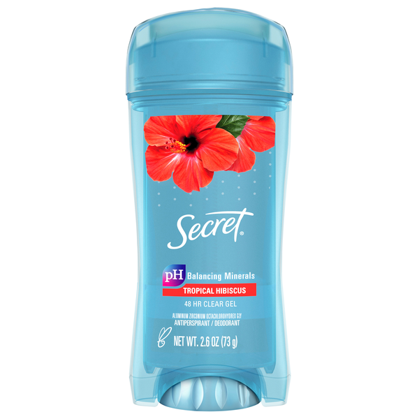 Secret Tropical Hibiscus Antiperspirant Deodorant Clear Gel