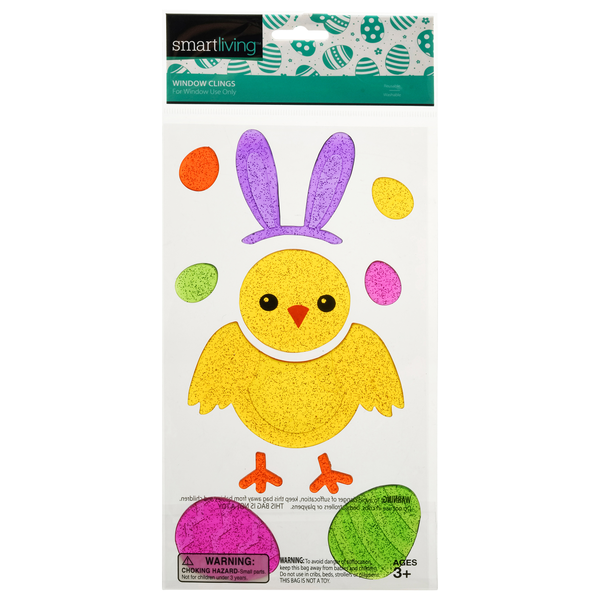 Smart Living Easter Window Clings Chick & Eggs Ages 3+