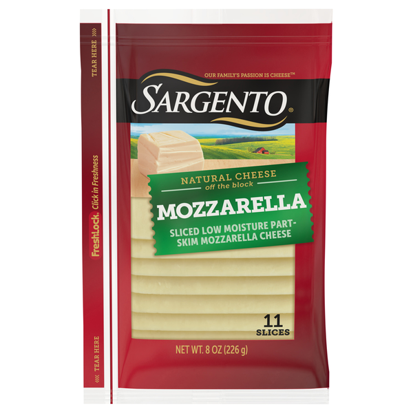 Sargento Natural Mozzarella Cheese Slices - 11 ct