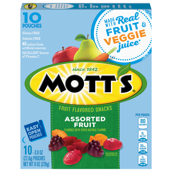 Mott's Assorted Flavored Fruit Snacks - 10 ct