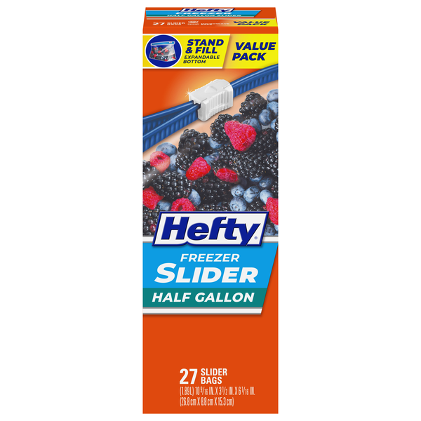 Hefty Slider Half Gallon Freezer Bags