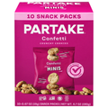Partake Gluten Free Confetti Minis Crunchy Cookies Snack Packs - 10 ct