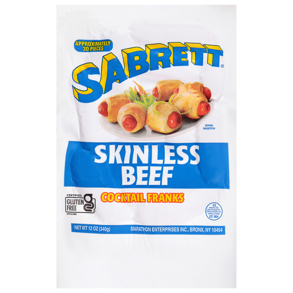 Sabrett Skinless Beef Cocktail Franks - apx 30 ct