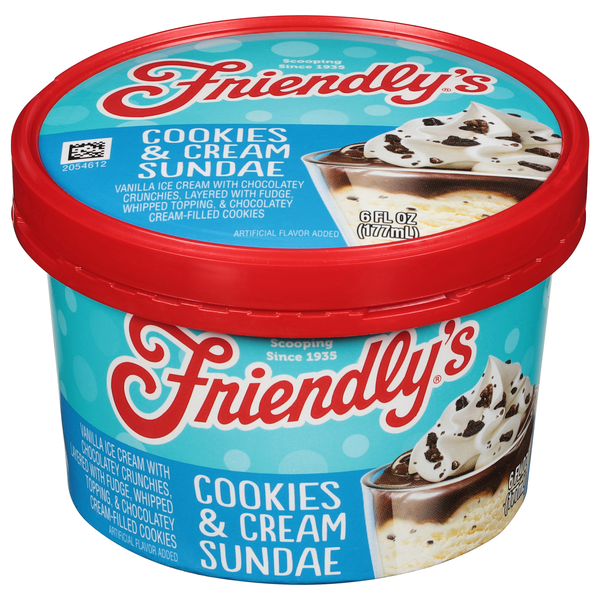 Friendly's Cookies & Cream Sundae Ice Cream Cup