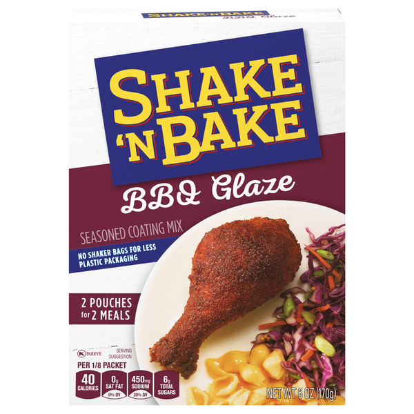 Shake 'N Bake BBQ Glaze Seasoned Coating Mix - 2 ct