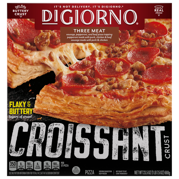 DiGiorno Croissant Crust Three Meat Pizza Frozen