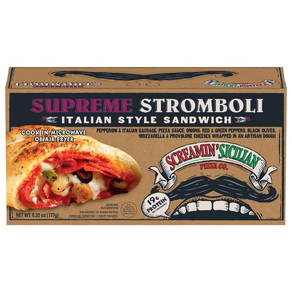 Screamin' Sicilian Italian Style Supreme Stromboli Frozen