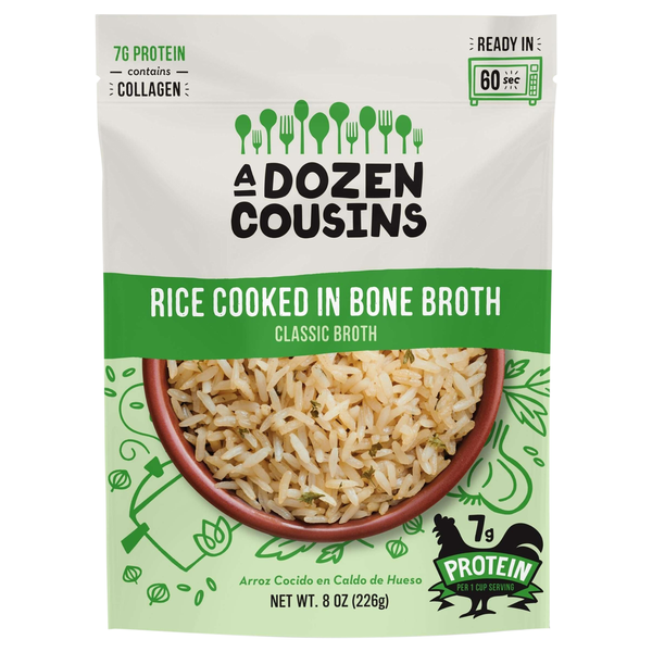 A Dozen Cousins 60 Second Microwave Classic Rice Cooked in Bone Broth