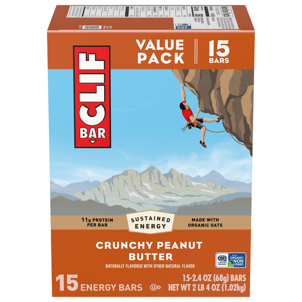 CLIF Crunchy Peanut Butter Energy Bars - 15 ct