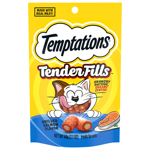 Temptations TenderFills Grilled Salmon Flavor Crunchy & Soft Cat Treats