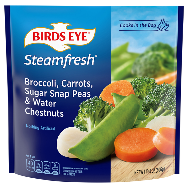 Birds Eye Steamfresh Broccoli Carrots Sugar Snap Peas & Water Chestnuts