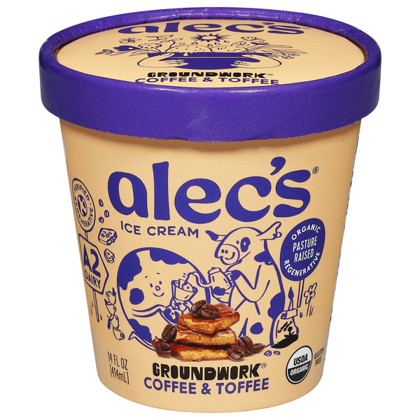 Alec's Organic Groundwork Coffee & Toffee Ice Cream