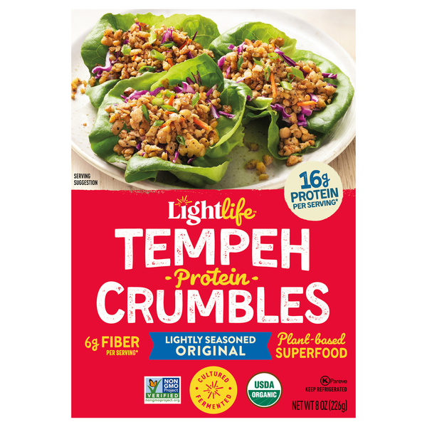 Lightlife Organic Plant-Based Original Tempeh Protein Crumbles