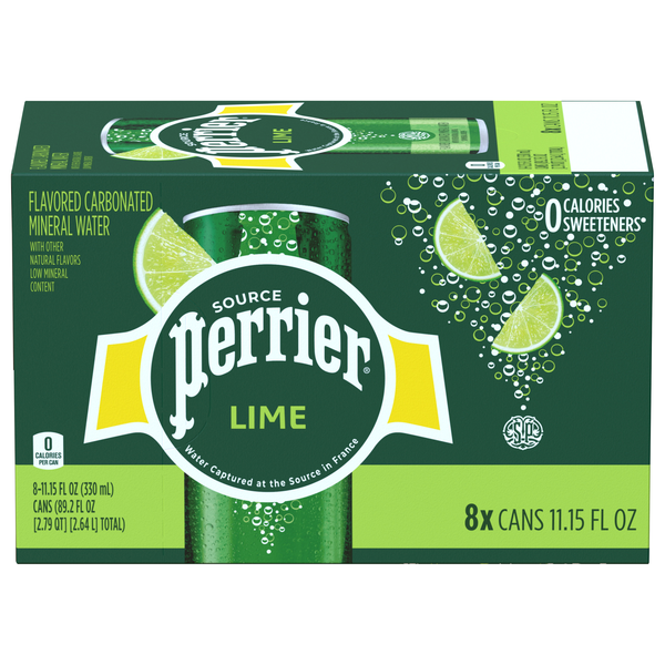 Save on Perrier Lime Carbonated Mineral Water 8 pk Order Online