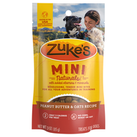 Zuke's Mini Naturals Peanut Butter & Oats Recipe Treats for Dogs