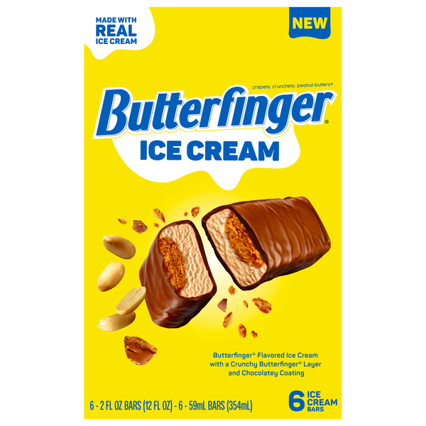 Butterfinger Ice Cream Bars - 6 ct