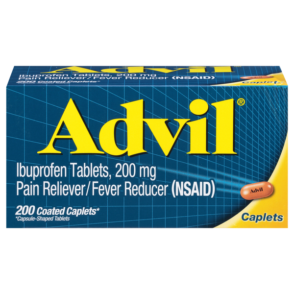 Advil Ibuprofen Pain Relief 200 mg Coated Caplets