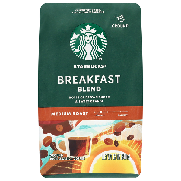 Starbucks Breakfast Blend Medium Roast Ground Coffee