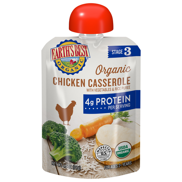Earth's Best Organic Stage 3 Baby Food Chicken Casserole
