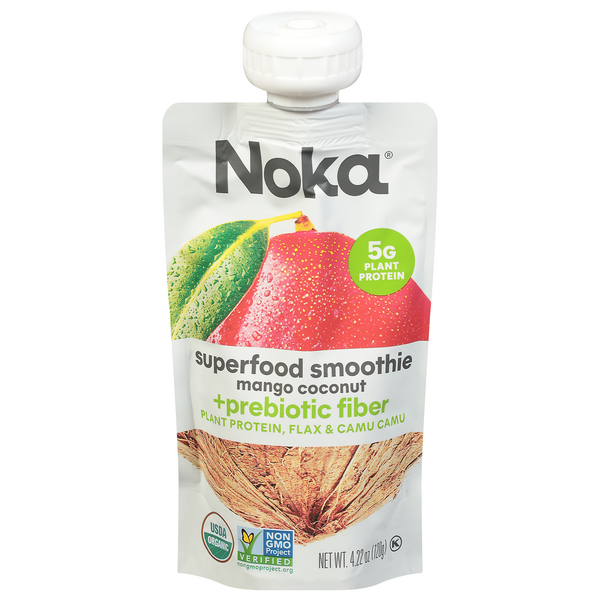 Noka Organic Mango Coconut Superfood Smoothie + Prebiotic
