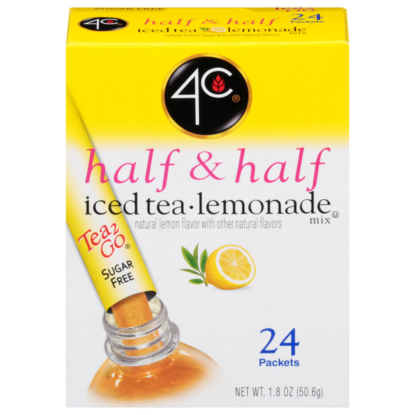 4C Sugar Free Half & Half Iced Tea Lemonade Mix Packets - 24 ct