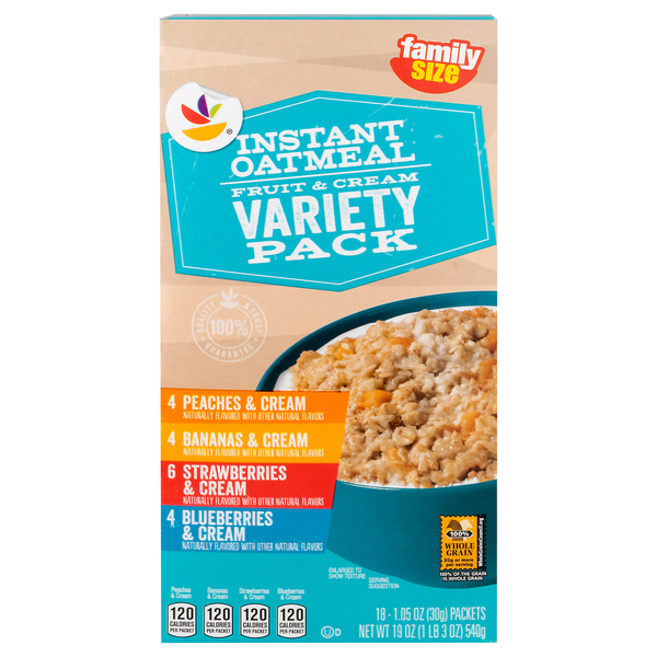 Store Brand Fruit & Cream Instant Oatmeal Packets Family Size - 18 ct