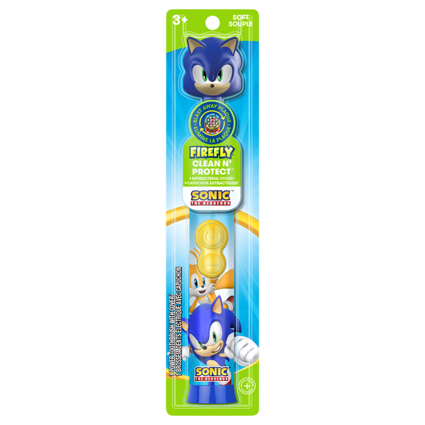 FireFly Kids Sonic The Hedgehog Power Toothbrush with Cover