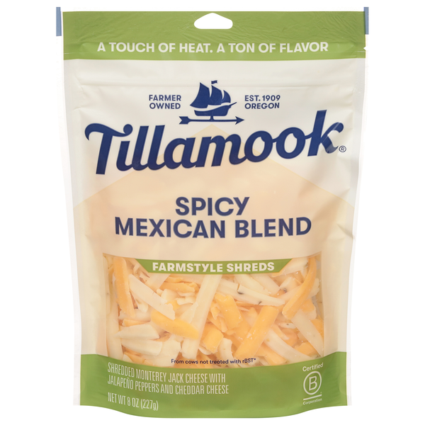 Tillamook Farmstyle Shredded Spicy Mexican Cheese Blend