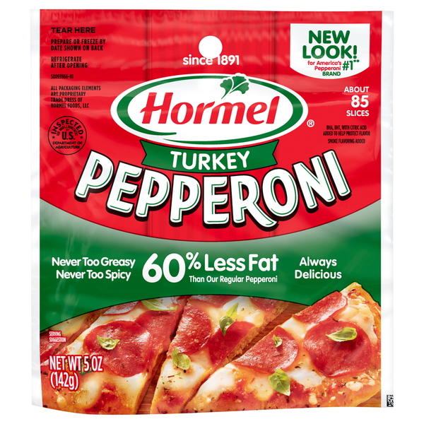 Hormel 60% Less Fat Turkey Pepperoni Slices