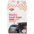 Hannaford Flextra Drawstring Black Bags 30 Gallon