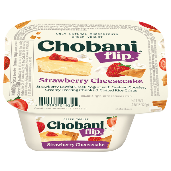 Chobani Flip Low Fat Strawberry Cheesecake Greek Yogurt Cup